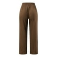 thumbnail image 5 of Arlun,Trendy Tall Wide Leg Sweatpants for Women Baggy Straight Color Pure Lounge Joggers Womens Wide Leg Solid Color Loose Fit Running Soft Comfortable Oversized Casual Pants Brown XL, 5 of 5
