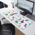 thumbnail image 2 of Long Mouse Pads for Desk,White Dinosaurs Space Pattern Desk Mats on Top Of Desks, Desk Mouse Pad Extra Large with 3mm Non-Slip Base and Stitched Edge for Gaming,Office,Work,Home 31.5"x11.8", 2 of 6