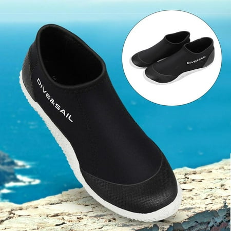

Neoprene 3mm Dive with Anti-Slip Rubber Sole Booties Sports Scuba Diving Snorkeling Wakeboarding Kayaking Canoeing Men Women Equipment Black Gray 42