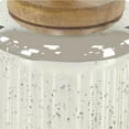 thumbnail image 4 of DecMode 8", 6", 5"H Silver Glass Decorative Jars with Wood Lids, 3-Pieces, 4 of 7