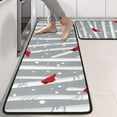 thumbnail image 2 of Kitchen Rugs Sets Of 2,Gray Christmas Cardinal Bird Pattern Anti Fatigue Kitchen Mat Rugs Non Slip Washable,Decorative Kitchen Floor Mats for Kitchen,Sink,Laundry,17"x47"+17"x47", 2 of 5