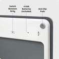 thumbnail image 5 of Báscula de baño digital de alta precisión Greater Goods para peso corporal, con cubierta de silicona texturizada antideslizante, capacidad de 400 lb, color gris, 5 of 5