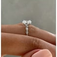 thumbnail image 4 of solitaire jewels 1.5CT Oval Moissanite Hidden Halo Engagement Ring For Women, 14K White Gold, 4 of 5