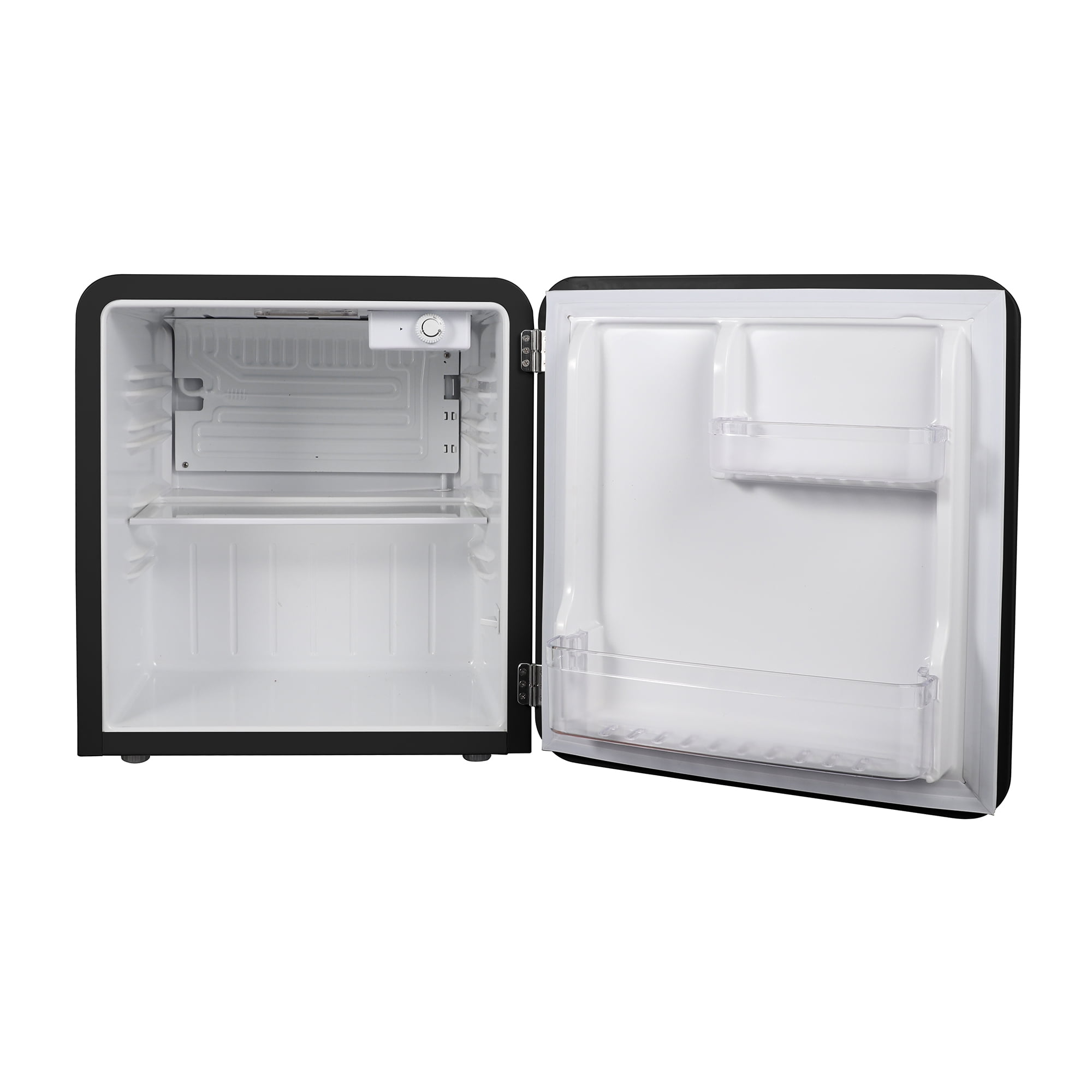 Magic Chef 1.6 Cu. Ft. Retro Mini Fridge with LED Light, Black, 34 lbs