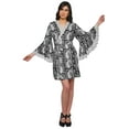 thumbnail image 2 of Moomaya Printed&nbsp;Bathrobe&nbsp;For Girls Bell Sleeves&nbsp;Robe&nbsp;For Women Crossover&nbsp;Robes, 2 of 6