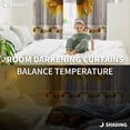 thumbnail image 3 of Vintage Sunflower Blackout Curtains for Bedroom, Wooden Yellow Summer Botanical Floral Retro Thermal Insulated Kitchen Drapes with Grommets, Light Blocking Window Treatment, 2 Panels 42" x 63", 3 of 7