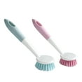 thumbnail image 5 of DRAFIDEEP 2pcs Kitchen Brush Durable Dish Scrubber With Long Handle For Removal Random Color For Pots Dishes And Sink, 5 of 8