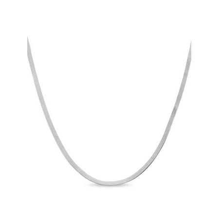 Forever New - Sterling Silver Herringbone Chain Necklace 18 inches