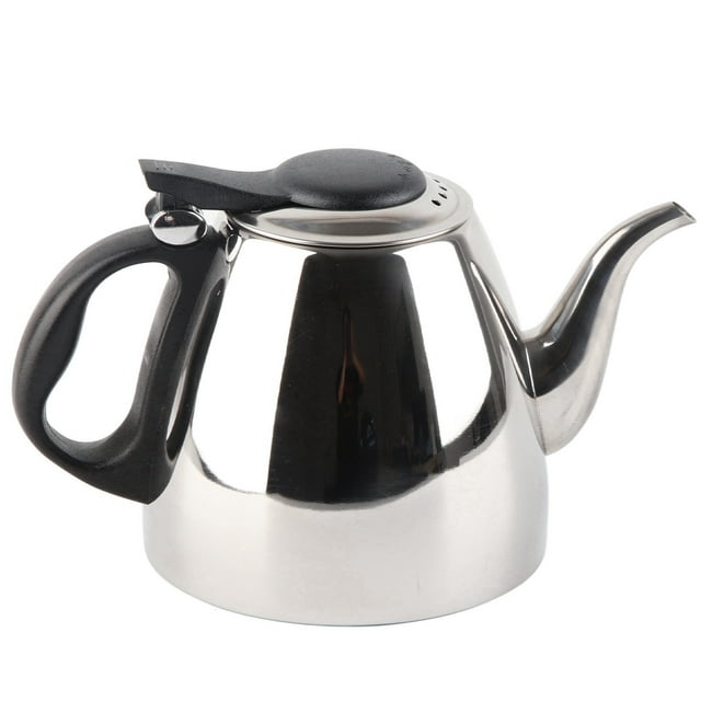 1.2L 1.5L Stainless Steel Teapot, Premium 304 Stainless Steel Stove Top Coffee Tea Kettle, Thickened Base for Even Heating, Ergonomic Heat Proof Handle, Large Capacity with