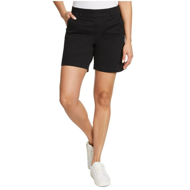 Gloria Vanderbilt Womens Shape Effect Casual Bermuda Shorts, Blue, 12