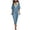 Blue#women's color block linen kaftan dresses, variant on Women Long Linen Summer Dress Casual Loose Kaftan Dresses Color Block Collared Beach Vacation Cover Up Lounge Maxi Dress Khaki,S