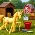 thumbnail image 6 of Realistic Ranch Horse Playset for Imaginative Role-Playing, Includes Horse Doll and Ranch Tools for Creative Grooming and Care Experience, Perfect for Ages 3 and Up, 6 of 6