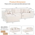 thumbnail image 6 of VNT Cloud Couch Sectional with Ergonomic Support for Living Room, Apartment, Office, No Assembly Required, Gray, 6 of 10