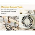 thumbnail image 7 of Tribesigns 43-Inch Mirrored Console Table, Entryway Table with Sparkling Crystal Inlays Base, Modern Sofa Table Behind Couch for Foyer, 7 of 7