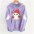 thumbnail image 4 of Sweatshirts for Women Halloween Printed Long Sleeve Hooded Sweatshirt, 4 of 6