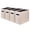 Beige, variant on File Folders Organizer, Storage Box, Collapsible Paper Organizer with Metal Handle, Smooth PVC Rails