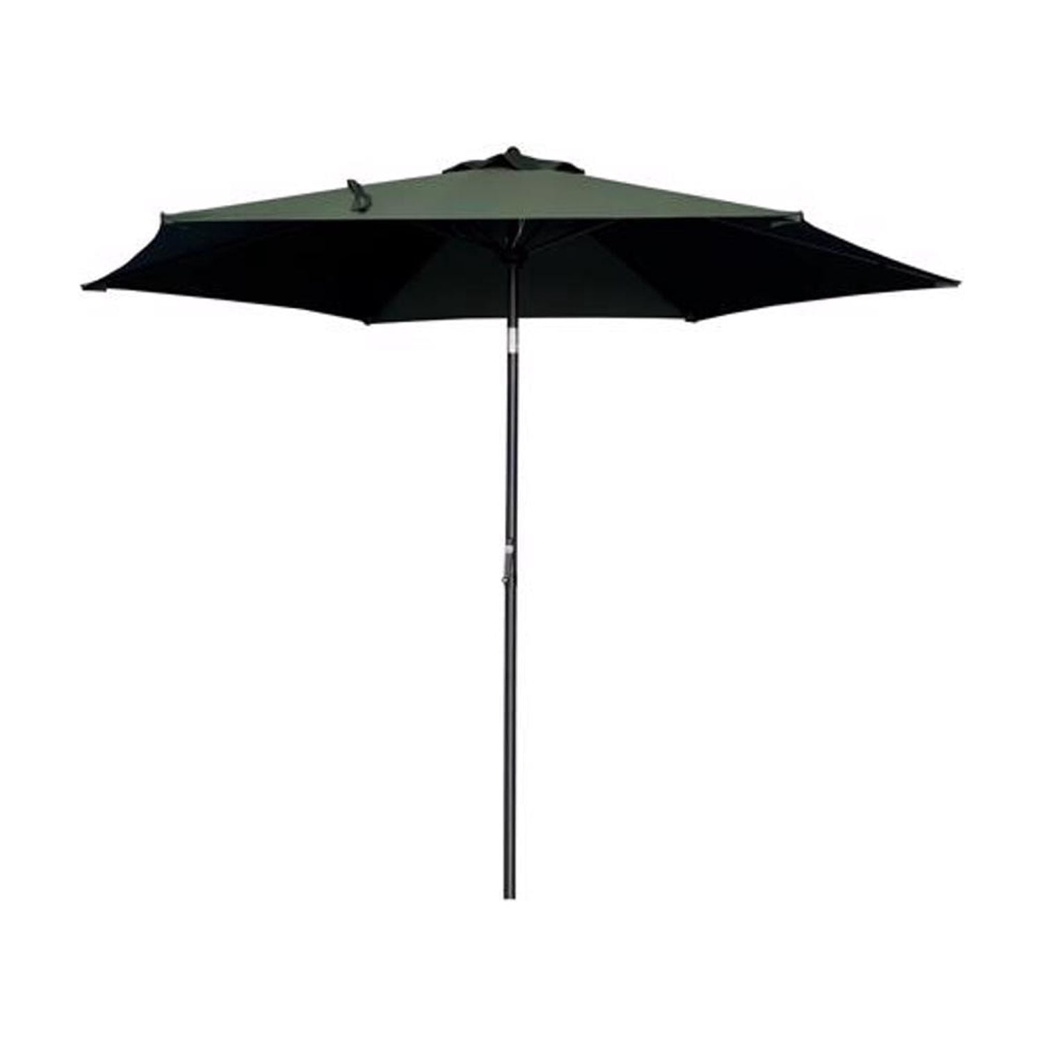 Living Accents 9 ft. Tiltable Hunter Green Market Umbrella
