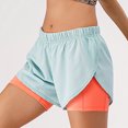 thumbnail image 2 of TFixol Pantalones cortos deportivos 2 en 1 de verano para mujer, teléfono de secado rápido, 2 of 8
