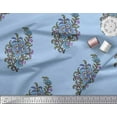 thumbnail image 2 of Soimoi Cotton Voile Fabric Leaves & Floral Block Printed Fabric 1 Yard 56 Inch Wide, 2 of 3