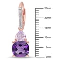 thumbnail image 2 of Everly Women's Amethyst Rose Gold Plated Earrings, 2 of 5