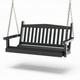 thumbnail image 2 of SimplyPoly Amish Made Mission Composite Porch Swing, 4-Foot, Black, 2 of 3