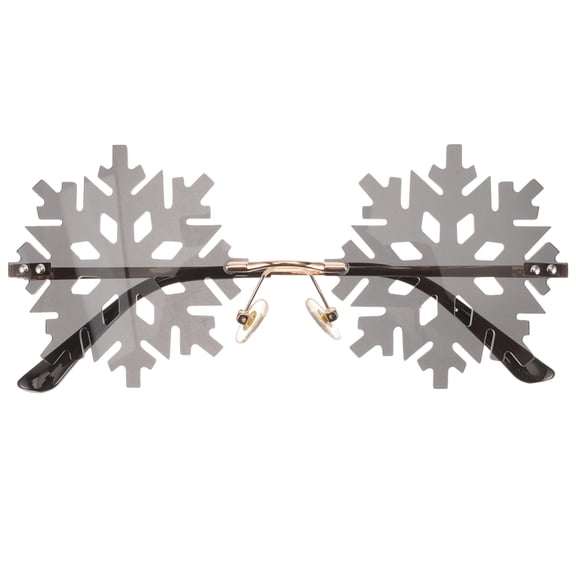 LOLIPPYY 1Pair Snowflake Design Frameless Sunglasses Stylish Rimless Sunglass for Christmas Party Decor
