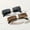 Golden Gray & Golden Brown Set, variant on [Two Pairs Trendy Classic Men's Glasses] Two Pairs Of Trendy Classic Rectangular Frameless Men's Glasses