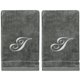 thumbnail image 1 of Toallas Con Monograma, Regalo Personalizado De 11 X 18 Pulgadas, Juego De 2, Toalla Bordada Plateada, Extra Absorbente 100% Algodón, Acabado De Terciopelo Suave, Para Baño, Cocina, Spa, Inicial I (Gri, 1 of 5