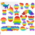 thumbnail image 3 of Stuff Certified® Pop It - Fidget Anti Stress Toy Bubble Toy Silicone Bear Rainbow, 3 of 4