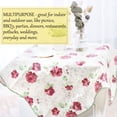 thumbnail image 3 of 35" x 35" Home Square Vinyl Floral Printed Tablecloth Peony Pattern, 3 of 8