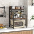 thumbnail image 2 of Costway 3-Tier Microwave Stand with Storage Shelves Heavy-Duty Metal Frame Rack Organizer, 2 of 10