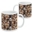 thumbnail image 2 of Dogs Lab Retriever Dachshund Poodle Pattern White Mug, 2 of 5