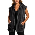 thumbnail image 2 of Women's Durable Denim Top With Hooded Zipper And Loose Jackets With Pockets Long Sleeve or Sleeveless Denim Jackets for Women, 2 of 9