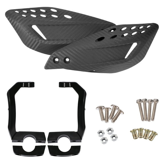 Unique Bargains 1 Set Motorcycle Handguards Replacement Universal for 7/8" 22mm Handlebars Dirt Bike ATV Motocross Black