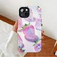 thumbnail image 2 of Iridescent Strawberry Shiny Glitter Phone Case for Women with Hard Shell Shockproof Design – Perfect Valentine’s Day Gift, Compatible with iPhone 11/12/13/14/15/16 (Pro Max/Plus), 2 of 9