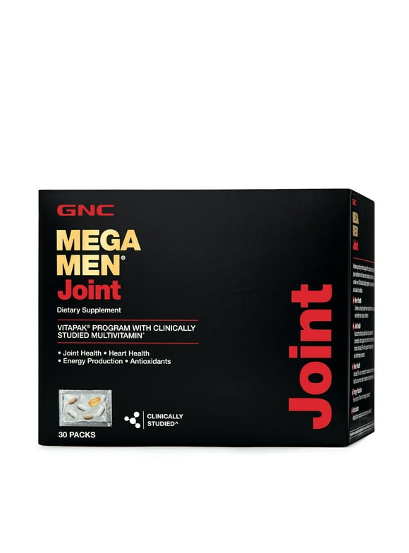 GNC Mega Men Joint Vitapak | Supports Joint Health, Heart Health, Energy Production, and Antioxidants | 30 Count