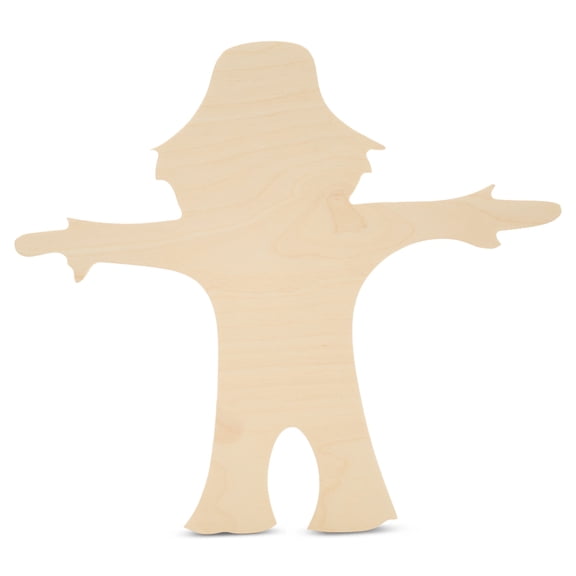 Scarecrow Wooden Cutout 12 x 13 inches, 3 Unfinished Birch Wood Cutouts for Autumn Decor and DIY Crafts, by Woodpeckers
