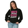 thumbnail image 4 of Boys Whatever Cats Forever Cute Funny Women Plus Size Crewneck Sweatshirt Brisco Brands 2X, 4 of 5