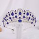 thumbnail image 1 of Nvzi Tiara para novia, diadema de princesa, corona nupcial, joyería para el cabello con diamantes de imitación de cristal, decoración para cumpleaños, graduación, fiesta de disfraces (azul), 1 of 4