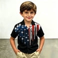 thumbnail image 2 of WEIGFI Toddler Baby Boys T-Shirts Independence Day American Flag Graphic Print Patriotic Short Sleeve Casual Summer Lapel Cute Beach Top,Black2,14-15 Years, 2 of 4