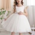 thumbnail image 2 of Gubotare Dress for Baby Baby Girls 1st Birthday Outfit Daisy Tulle Dress Headband Summer Ruffle Sleeve Cake Smash (White,Size 18-24 Months), 2 of 5