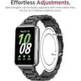 thumbnail image 6 of FESIGN Stainless Steel No Gap Watch Band Compatible with Samsung Galaxy FIT3 Metal Replacement Strap for Samsung Galaxy FIT 3 for Women Men, Black, 6 of 7