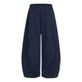 thumbnail image 2 of Girls' Winter Fleece Sweatpants Solid Color Elastic Waist Side Pockets Pleated Sports Trousers Cozy Warm Breathable Everyday Active Pants, 2 of 9