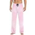 thumbnail image 2 of Cotton Mens PJ Pajama Pants Bottoms Waistband Sleepwear with Pockets Dreamy Pastel Pink, 2 of 7