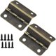 thumbnail image 1 of Bisagras de bronce antiguo, 2 bisagras de caja decorativas, bisagras de hardware plegables para puertas, gabinetes, muebles, gabinetes de joyería vintage, 1 of 5