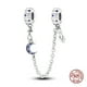 thumbnail image 1 of Charms Venta Caliente 925 Plata Esterlina Estrellas Y Luna Niños Y Niñas Cadenas De Seguridad Espaciador De Gel De Sílice Perlas Compatible Con Pandora Pulseras Originales DIY Joyería, 1 of 4