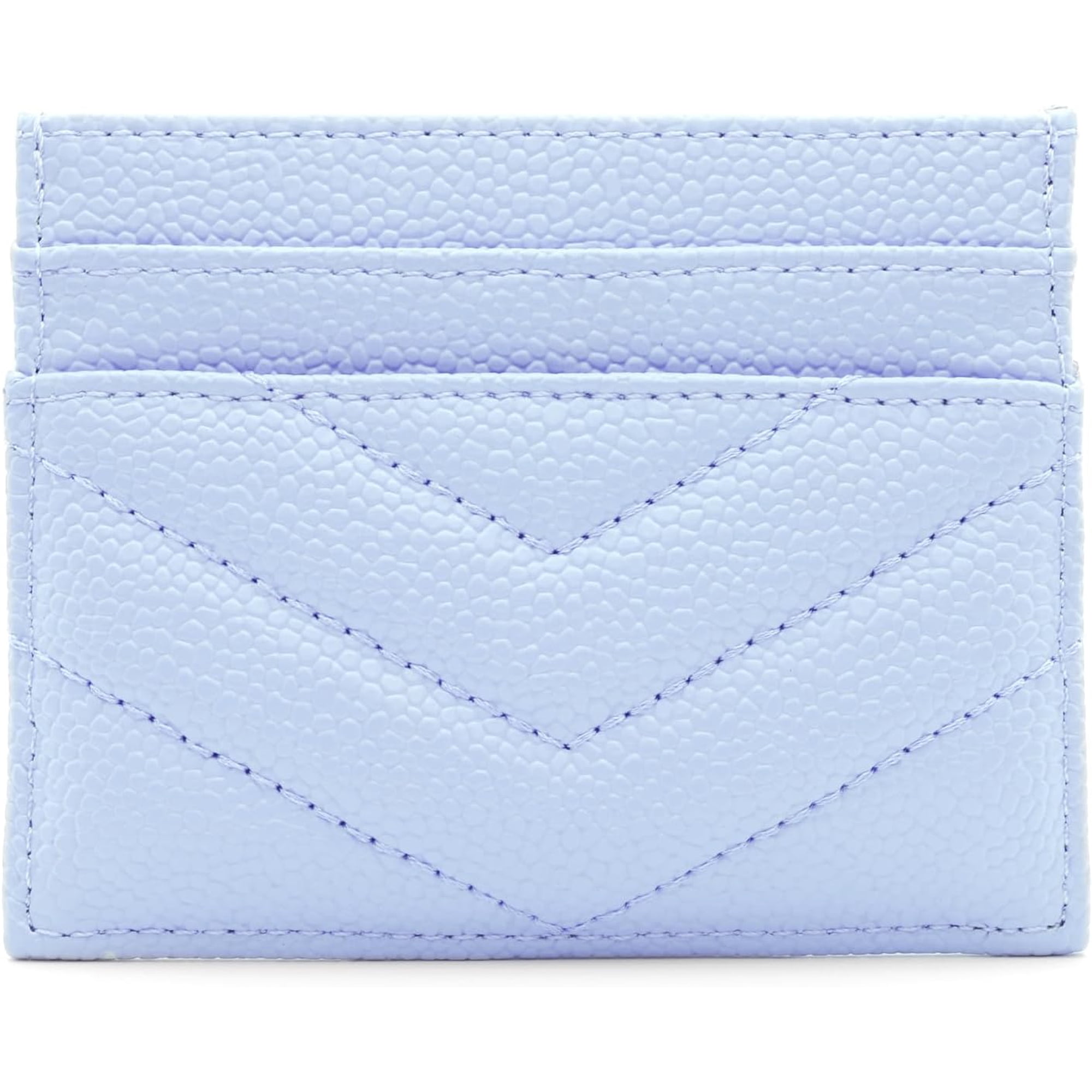 Womens Leather Card Holder Wallet | Slim Luxury Vegan Leather Compact Wallet | Thin Designer Quality Leather Credit Card Minimalist Wallet for Women (Baby Blue)