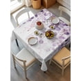thumbnail image 6 of Purple Eucalyptus Table Cloth, Spring Botanical Plant Aesthetic Waterproof Tablecloth for Square Tables, Reusable Washable Fabric Table Cover for Restaurant Kitchen Dining Tables 54"x54", 6 of 6