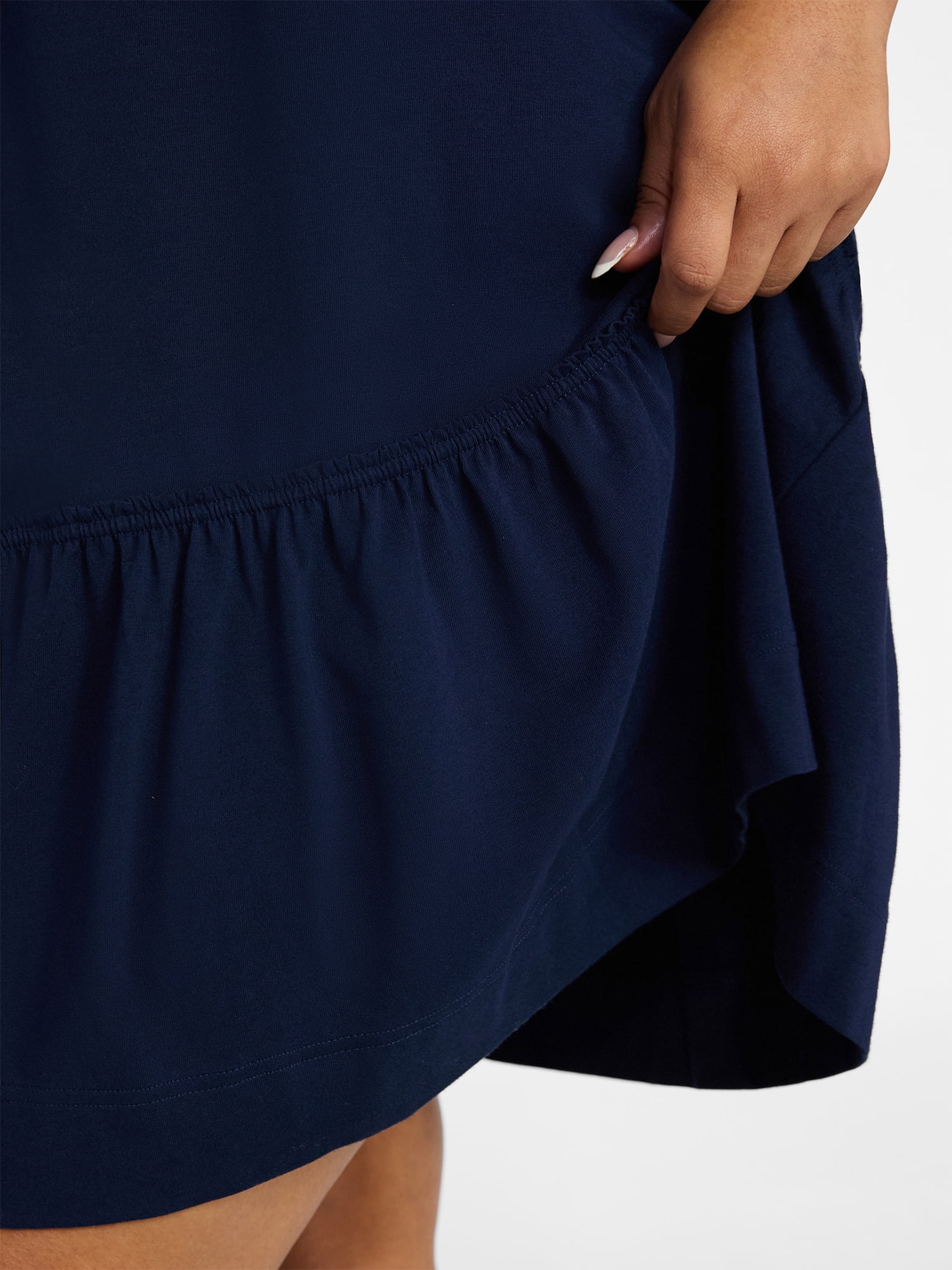 Terra & Sky Women's Plus Size Tier Tee Dress with Short Sleeves, Size 0X-5X