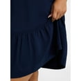 thumbnail image 3 of Terra & Sky Women's Plus Size Tier Tee Dress with Short Sleeves, Size 0X-5X, 3 of 5